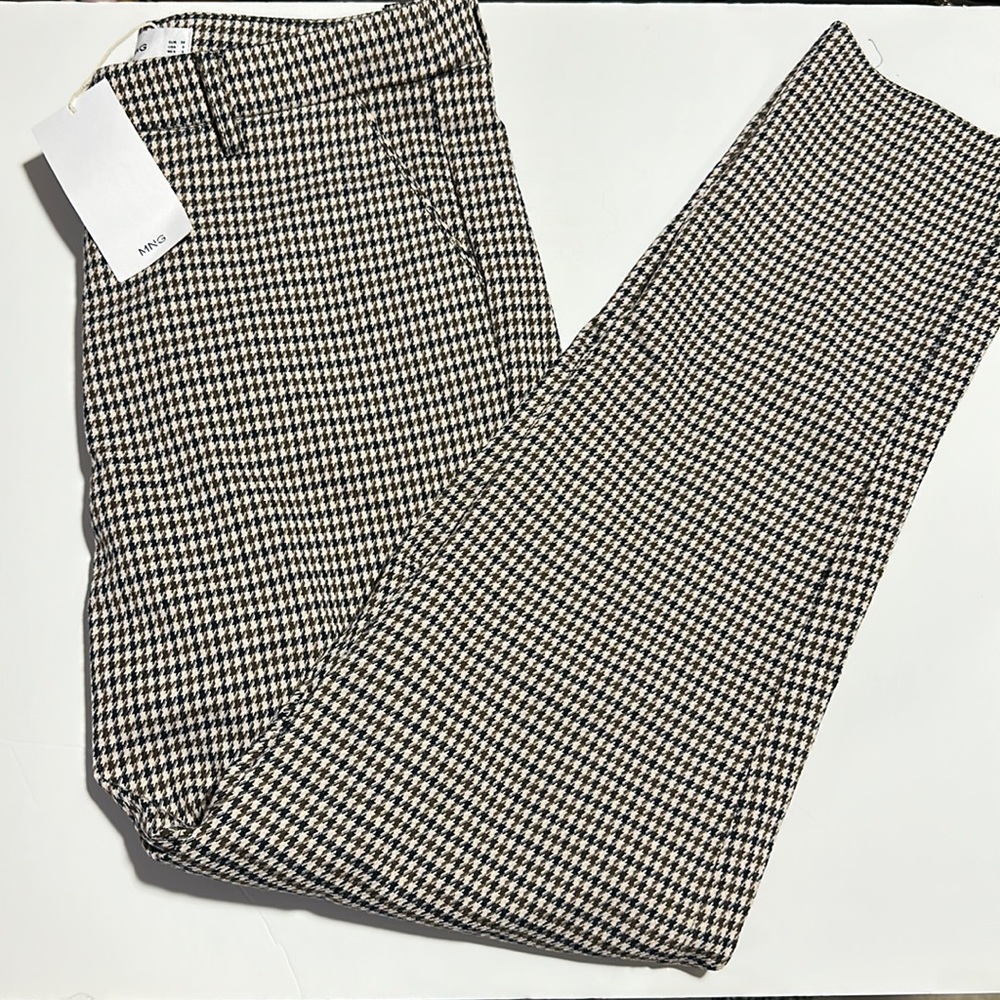 🔥🔥🔥NEW Mango Houndstooth Pants Trousers size 6